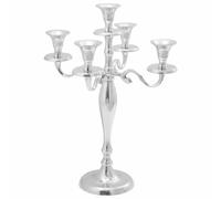 vidaXL Candelabro Argento 29 x 29 x 40 cm Alluminio