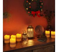 vidaXL Candele Senza Fiamma a LED 24 pz Bianco Caldo con Telecomando
