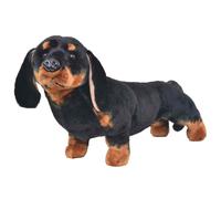 vidaXL Cane Bassotto in Peluche in Piedi Nero XXL
