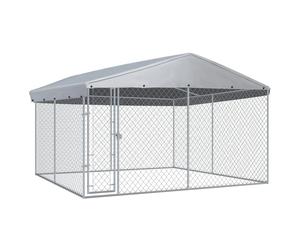 vidaXL Canile da Esterno con Tetto 382x382x225 cm