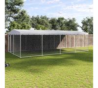 vidaXL Canile da Esterno con Tetto 7,6x3,8x2,3 m