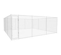 VIDAXL - Canile da Esterno in Acciaio Zincato 570x570x185 cm