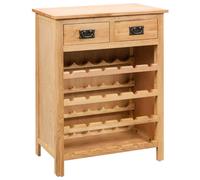 vidaXL Cantinetta Portavini 72x32x90 cm in Massello di Rovere