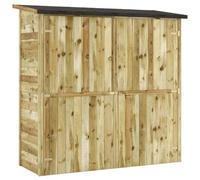 vidaXL Capanno Attrezzi da Giardino in Pino Impregnato 182x76x175 cm