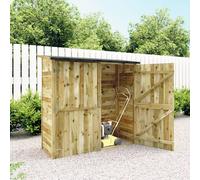 vidaXL Capanno Attrezzi da Giardino in Pino Impregnato 182x76x175 cm