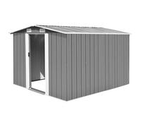 vidaXL Casetta da Giardino 257x298x178 cm in Metallo Grigio