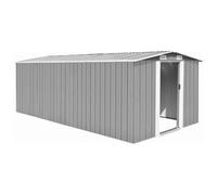 Casetta da giardino 257x489x181 cm in metallo grigio