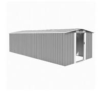 Casetta da giardino 257x580x181 cm in metallo grigio