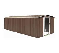 vidaXL Capanno da Giardino in Metallo Marrone 257x597x178 cm Casetta Attrezzi