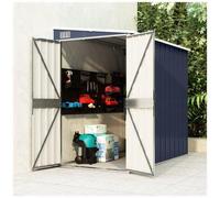 vidaXL Capanno da Giardino a Parete Antracite 118x194x178 cm Acciaio