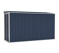 vidaXL Capanno da Giardino a Parete Antracite 118x288x178 cm Acciaio