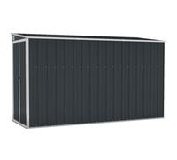 vidaXL Capanno da Giardino a Parete Antracite 118x288x178 cm Acciaio
