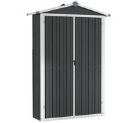 vidaXL Capanno da Giardino Antracite 116x45x175cm in Acciaio Zincato