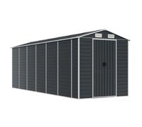 Capanno da giardino antracite 191x555x198cm in acciaio zincato