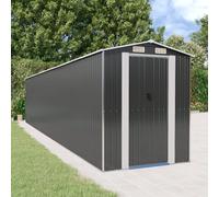 vidaXL Capanno da Giardino Antracite 192x938x223 cm in Acciaio Zincato