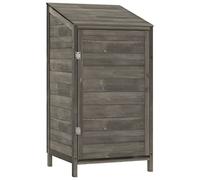 vidaXL Capanno da Giardino Antracite 55x52x112 cm Legno Massello Abete