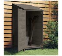 vidaXL Capanno da Giardino Antracite 55x52x112 cm Legno Massello Abete