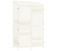 vidaXL Capanno da Giardino Bianco 102x52x174,5 cm Legno Massello Abete