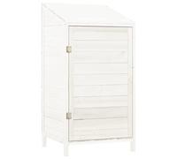 vidaXL Capanno da Giardino Bianco 55x52x112 cm Legno Massello di Abete