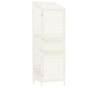 vidaXL Capanno da Giardino Bianco 55x52x174,5 cm Legno Massello Abete