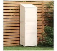 Capanno da giardino bianco 55x52x174,5 cm legno massello abete
