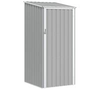 vidaXL Capanno da Giardino Capanna Casetta per Esterni Struttura Protettiva Rispostiglio per Attrezzi Grigio 87x98x159 cm in Acciaio Zincato