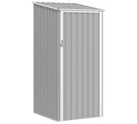 vidaXL Capanno da Giardino Capanna Casetta per Esterni Struttura Protettiva Rispostiglio per Attrezzi Grigio 87x98x159 cm in Acciaio Zincato