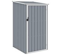 vidaXL Capanno da Giardino Capanna Casetta per Esterni Struttura Protettiva Rispostiglio per Attrezzi Grigio 87x98x159 cm in Acciaio Zincato
