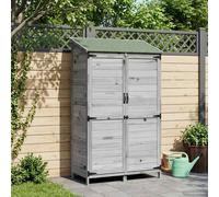 Capanno da Giardino con tetto Grigio 106,5 x 56 x 176 cm