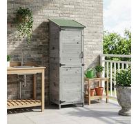 vidaXL Capanno da Giardino con tetto Grigio 59,5 x 56 x 176,5 cm