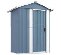 vidaXL Capanno da Giardino Grigio 126x97,5x177 cm Acciaio Zincato