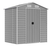 vidaXL Capanno da Giardino Grigio Chiaro 191x130x198cm Acciaio Zincato