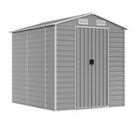 vidaXL Capanno da Giardino Grigio Chiaro 191x215x198cm Acciaio Zincato