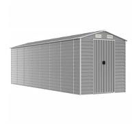 VIDAXL - Capanno Da Giardino Grigio Chiaro 191x640x198cm Acciaio Zincato