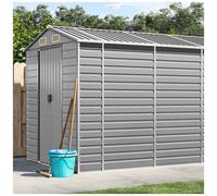 VIDAXL - Capanno Da Giardino Grigio Chiaro 191x640x198cm Acciaio Zincato