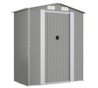 vidaXL Capanno da Giardino Grigio Chiaro 192x108x223cm Acciaio Zincato