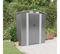 Capanno da giardino grigio chiaro 192x108x223cm acciaio zincato