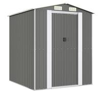 vidaXL Capanno da Giardino Grigio Chiaro 192x191x223cm Acciaio Zincato