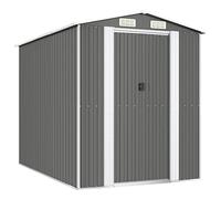vidaXL Capanno da Giardino Grigio Chiaro 192x274x223cm Acciaio Zincato