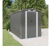 vidaXL Capanno da Giardino Grigio Chiaro 192x357x223cm Acciaio Zincato