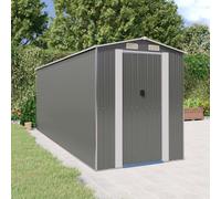 vidaXL Capanno da Giardino Grigio Chiaro 192x523x223cm Acciaio Zincato