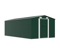Casetta da giardino 257x489x181 cm in metallo verde