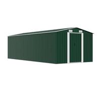 vidaXL Capanno da Giardino in Metallo Verde 257x597x178 cm Casetta Attrezzi