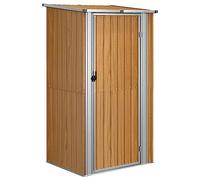 vidaXL Capanno da Giardino Marrone 118,5x97x209,5 cm Acciaio Zincato