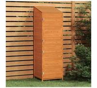 Capanno da giardino marrone 55x52x174,5 cm legno massello abete