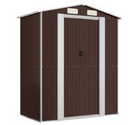 vidaXL Capanno da Giardino Marrone Scuro 192x108x223cm Acciaio Zincato