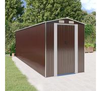 VIDAXL - Capanno Da Giardino Marrone Scuro 192x606x223cm Acciaio Zincato
