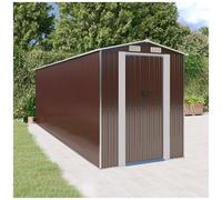 VIDAXL - Capanno Da Giardino Marrone Scuro 192x606x223cm Acciaio Zincato