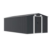 vidaXL Capanno da Giardino Metallo Antracite 257x497x178 cm Casetta Attrezzi