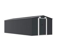 vidaXL Capanno da Giardino Metallo Antracite 257x597x178 cm Casetta Attrezzi